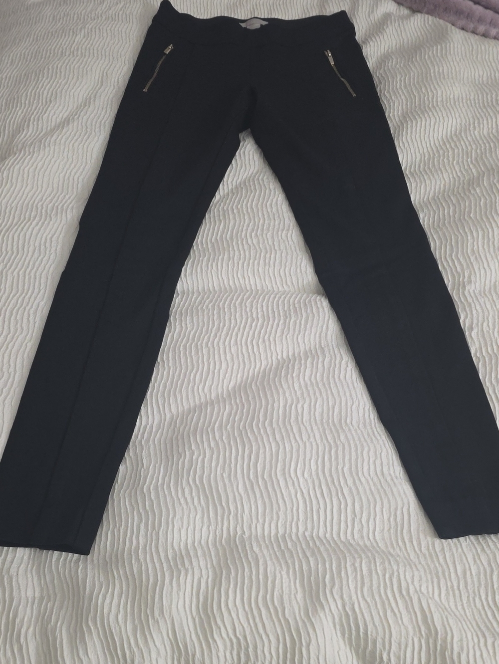H&M Black Slim Dress Pants with Zipped Pockets